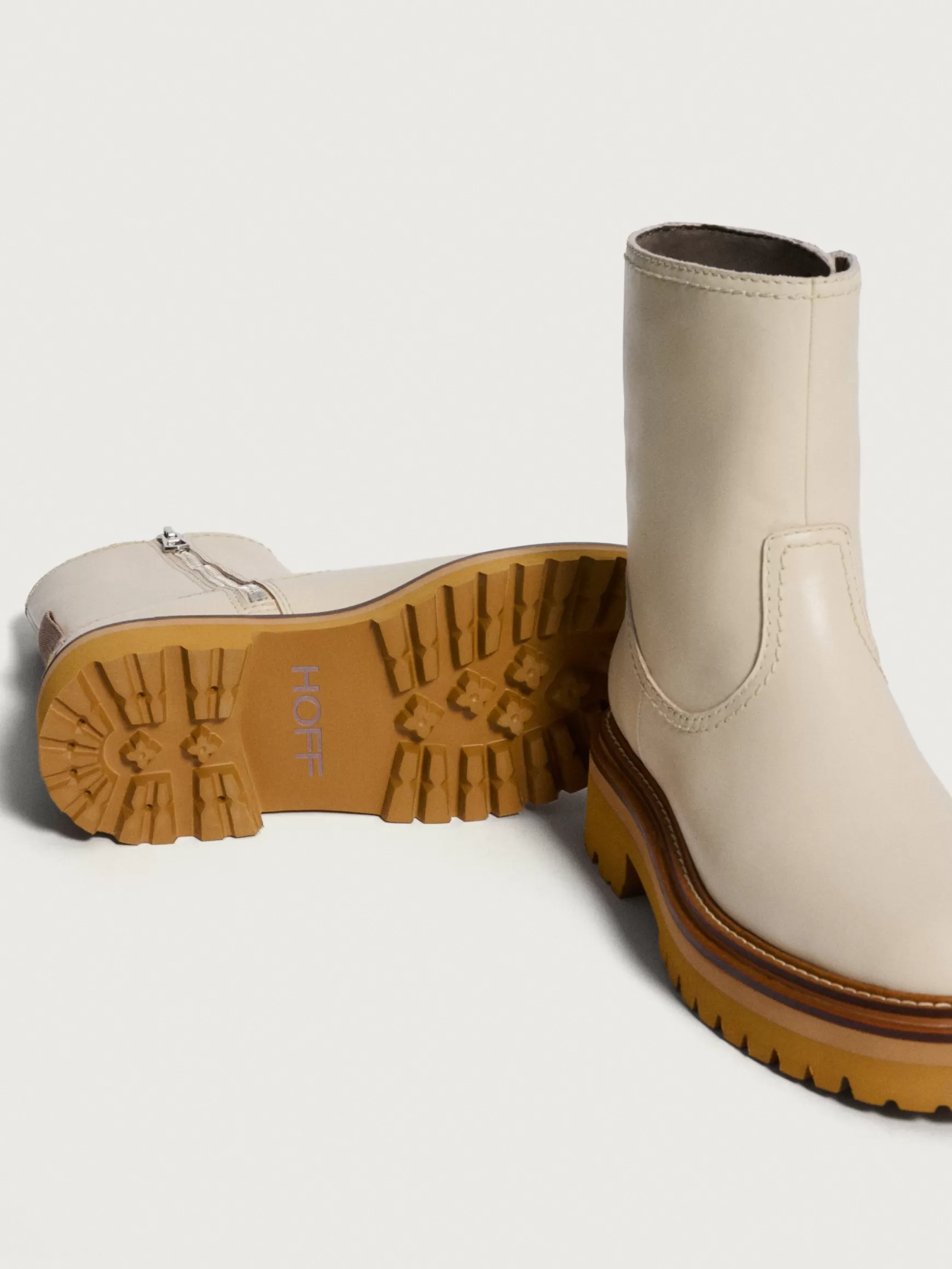 Botas Y Botines-HOFF BOTA PIEL OFFICE OFF WHITE