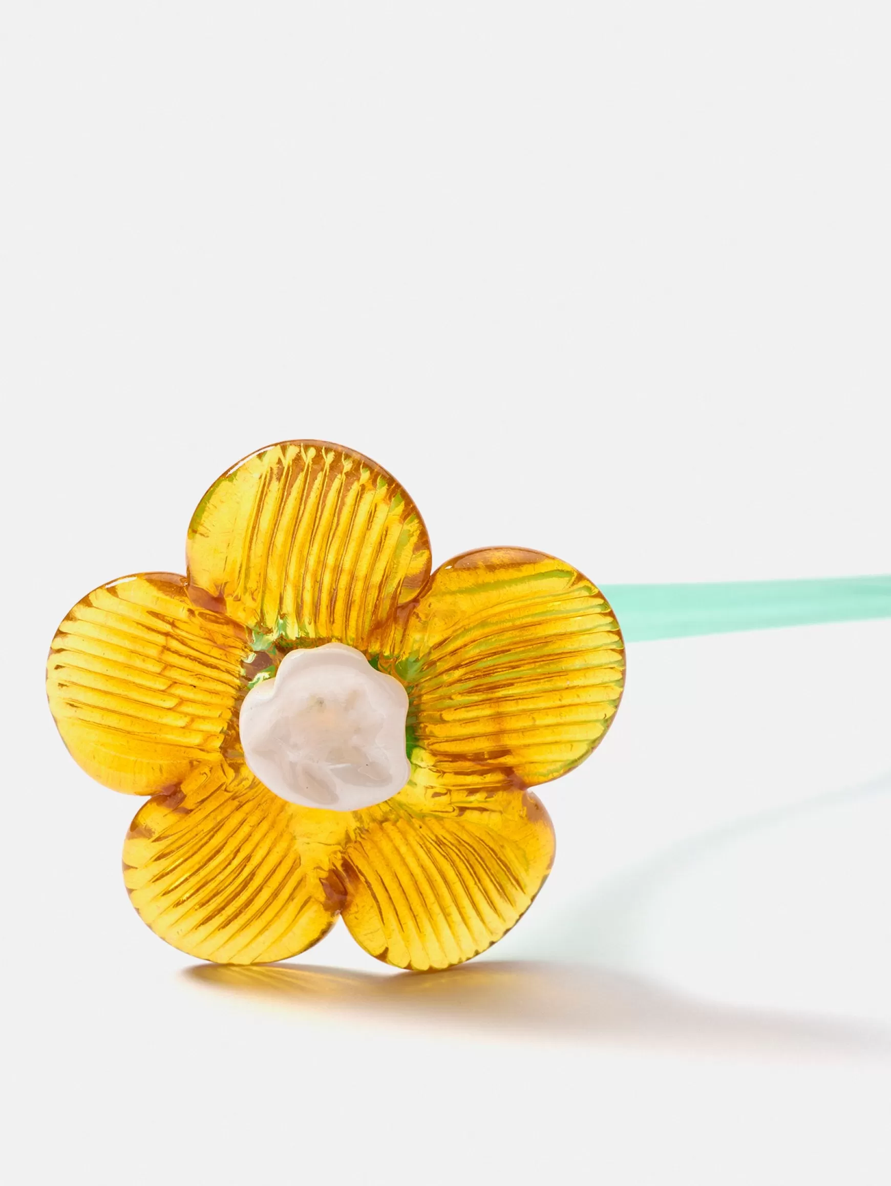 Decoración | Decoración-HOFF MOUTHBLOWN CRYSTAL FLOWER MUSTARD